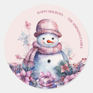 Adesivo Pastel Watercolor Snowman
