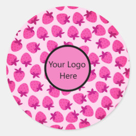 Adesivo pastelaria cor-de-rosa fruta natural