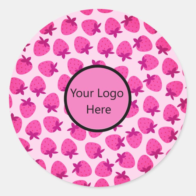 Adesivo pastelaria cor-de-rosa fruta natural (Frente)