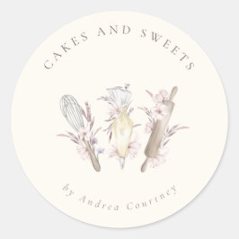 Adesivo Pastelaria Pastelaria Chef Bajulação Utensílios