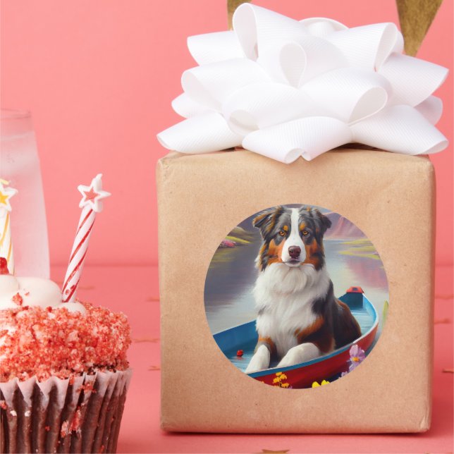 Adesivo Pastor australiano em Paddle: Uma aventura cênica (Festa)