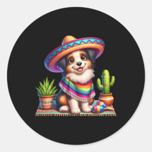Adesivo Pastor australiano engraçado dizendo Hi Cinco De M