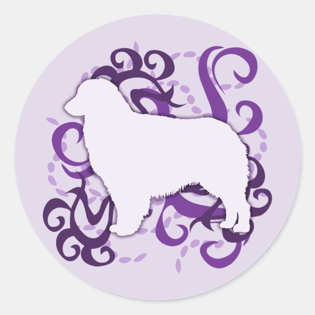 Adesivo Pastor australiano roxo (Frente)
