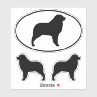 Pastor australiano Silhouettes Vinil Stickers