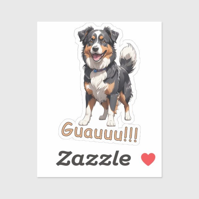 Adesivo Pastor ovejero australiano (Folha)