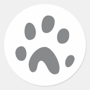 Adesivo pata cinzenta do cão
