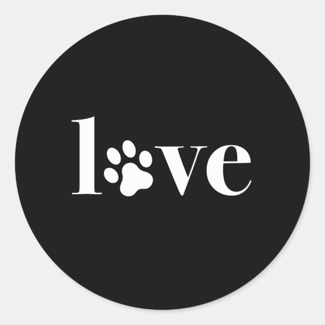Adesivo Pata de Amor Dog Typografia Gift (Frente)