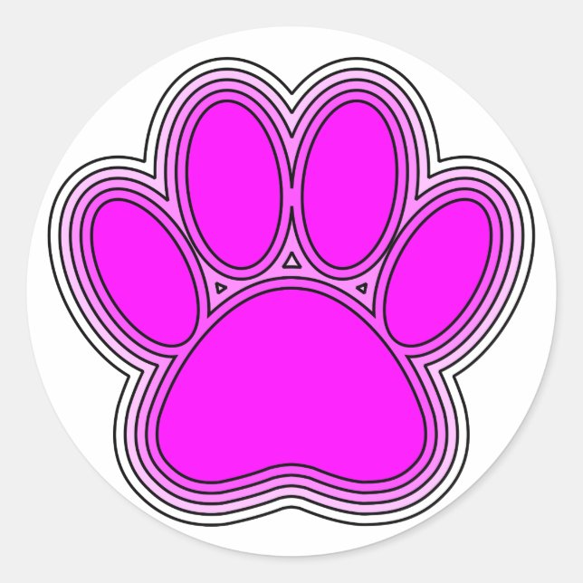 Adesivo Pata De Cachorro A Rosa Com Descrições (Frente)