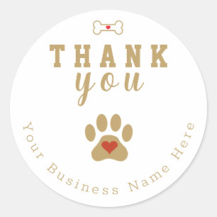 Adesivo Pata de Cachorro Agradecimento Personalizado