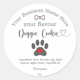 Adesivo Pata de cachorro biscoito personalizado para cacho