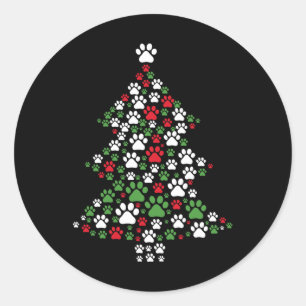 Adesivo Pata de Cachorro de Xmas Tróplice Imprime Puppy de