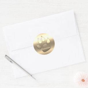 Adesivo Pata de Cachorro em Ouro Personalizado