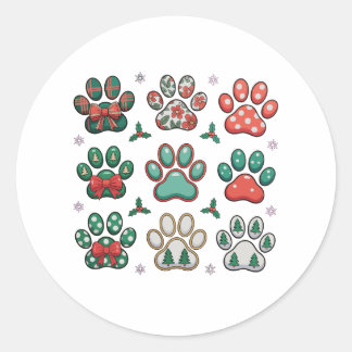 Adesivo Pata de Cachorro Natal Coquette Laço Árvore de Nat