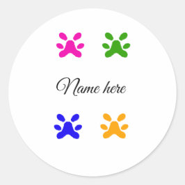 Adesivo Pata de cão Pato colorido animal de companhia acre