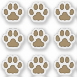 Adesivo Pata de Gato Pequena Imprime Animais Marrons Pega
