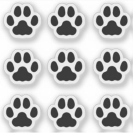 Adesivo Pata de Gato Pequena Imprime Animais Pretos Traca