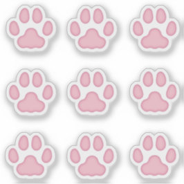 Adesivo Pata de Gato Pequeno Imprime Animais Rosa Praça Pa