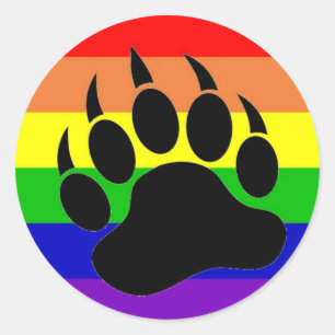 Adesivo Pata de urso do orgulho gay