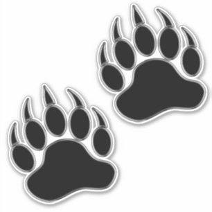 Adesivo Pata de Urso Preta Prata Legal