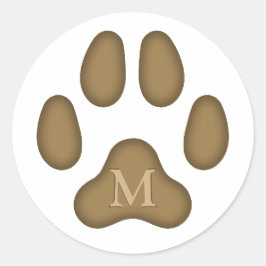 Adesivo Pata Marrom Imprimir Monograma Personalizado de Pe