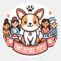 Patas Antes das Pessoas Cachorro Fofo para Amantes