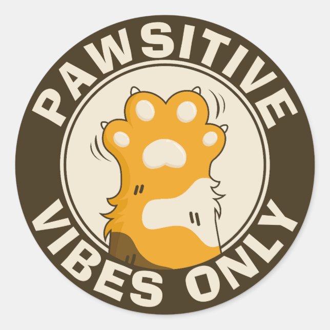 Adesivo Patas de Gato Motivacionais Vibrações positivas Di (Frente)