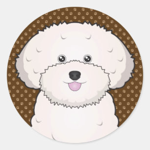 Adesivo Patas dos desenhos animados do cão de Bichon Fris