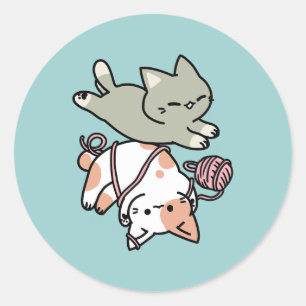 Adesivo Patas e Diversão – Ilustração Adorável de Gato