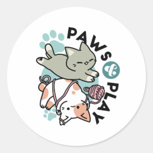 Adesivo Patas e Diversão – Ilustração Adorável de Gato