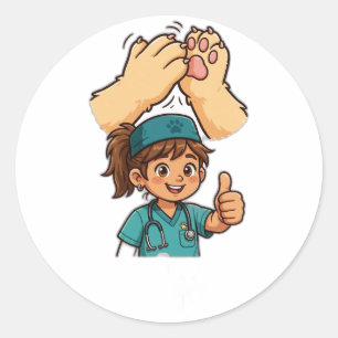 Adesivo Patas, Garras e Aplausos para os Técnicos Veteriná