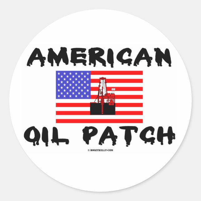 Adesivo Patch Americano de Petróleo,Vinheta de Campo de Pe (Frente)