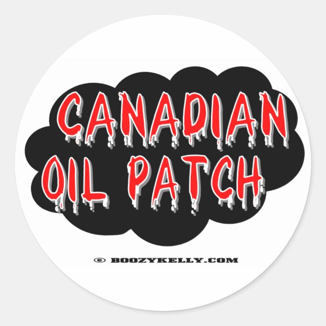 Adesivo Patch de óleo canadense, Oil Field Sticker, (Frente)