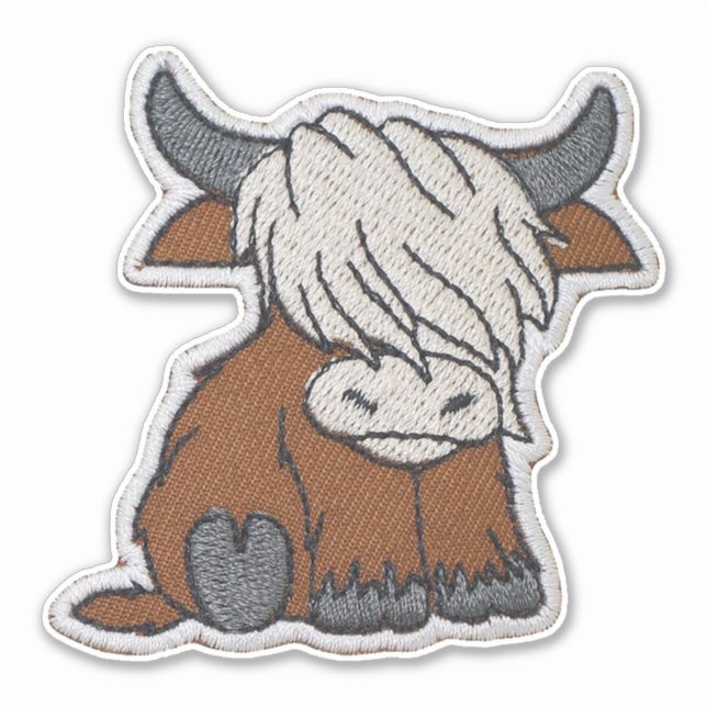 Adesivo Patch de Vaca Highland (Frente)