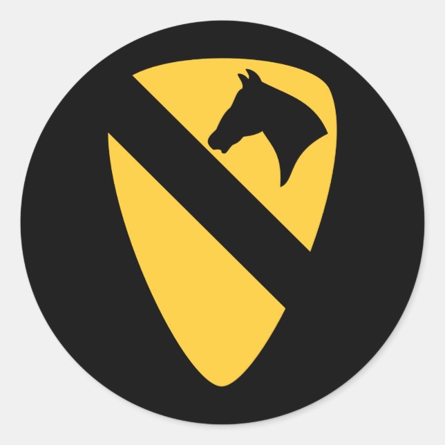 Adesivo Patch Patriótico da Divisão de Cavalaria de 1rua (Frente)