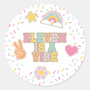 Adesivo Patch Preppy Eleven é um Estilo 11º Aniversário