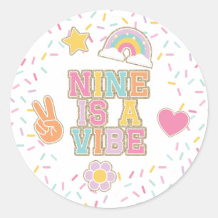Adesivo Patch Preppy Nine é um Vibe 9º aniversário