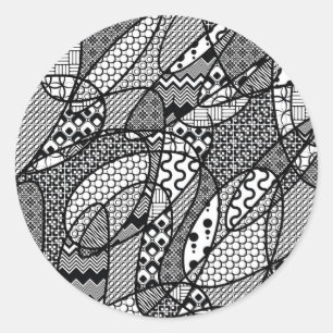 Adesivo Patchwork Preto e Branco Padrão 05