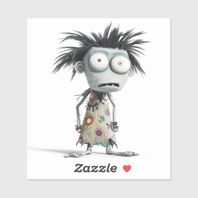 Adesivo Patchy Luna - Hippie Zombie Girl (Folha)