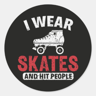 Adesivo Patinação de Derby de Patins Patins Patinador