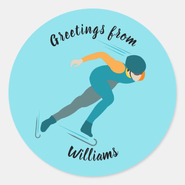 Adesivo Patinação de velocidade (Frente)