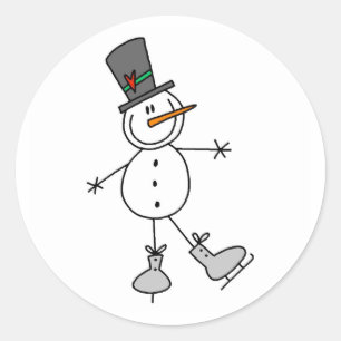 Adesivo Patinação no gelo Snowman