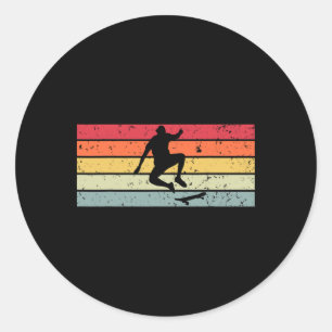 Adesivo Patinadores se divertindo presente de skate retro