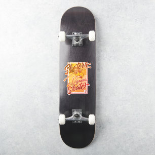 Adesivo Patinadores Vão Patinar Cara de Esqueleto Patinado