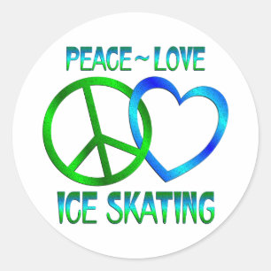 Adesivo PATINAGEM NO GELO do amor da paz