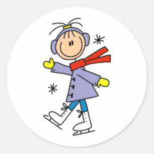 Adesivo Patinagem no gelo do inverno