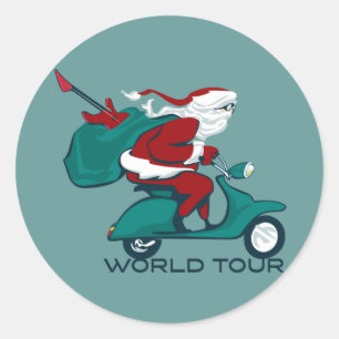 Adesivo Patinete da excursão do mundo do papai noel