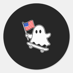Adesivo Patinete fantasma bandeira dos EUA fofo 4 de julho