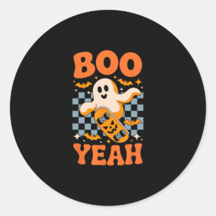 Adesivo Patinete Fantasma Boo Yeah Engraçado Halloween Ska