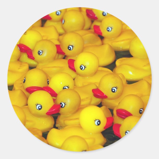 Adesivo Patinhos de borracha amarelos fofos (Frente)