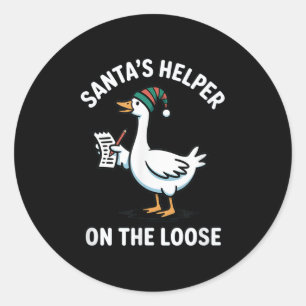 Adesivo Pato ajudante do Papai Noel à solta Feliz Natal Cr